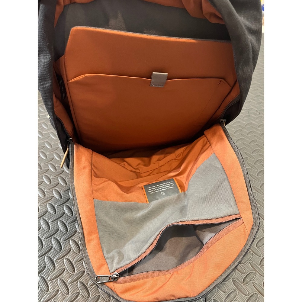 Bellroy Classic Backpack Unisex OS Black Canvas Leather Trim Laptop Pocket - Picture 7 of 12